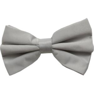 Silver Big & Tall Mens Pre-Tied Bowtie