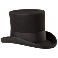 Tall Top Hat All Wool Black Top Hat