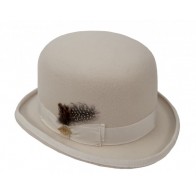 Derby Hat Bowler Hat Wool Felt Ivory 