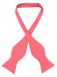 Mens Paisley Satin Self tie Bowtie Coral