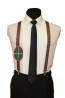 Plaid Tartan Red Holiday Christmas Suspenders X-Mas