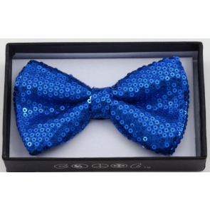 Royal Blue Sequin Pre-Tied Bow Tie Closeout