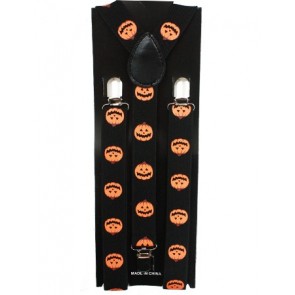 Halloween Pumpkin Mens Suspenders