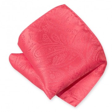 Paisley Coral Pattern Satin Pocket Square
