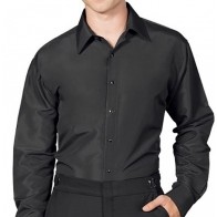 Tuxedo Shirt Non Pleated Dress Shirt LAYDOWN Collar Microfiber Takes Studs and Cuff Links