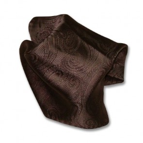 Paisley Brown Pattern Satin Pocket Square