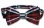 Mens Burgundy Tartan Plaid Pre Tied Bow Tie