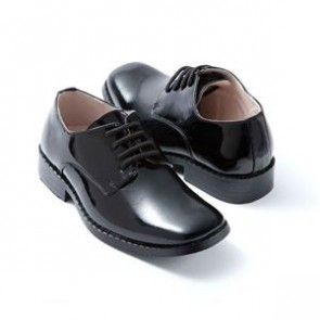 Tuxedo Shoes BOYS Black Slim Square Toe-Lace Up Shoes
