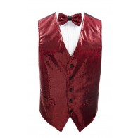 Sequin Vest and Matching Bow Tie Vest All Colors -Mardi Gras