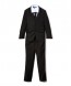 Perry Ellis boys 5 Piece 2 Button Notch Suit Black