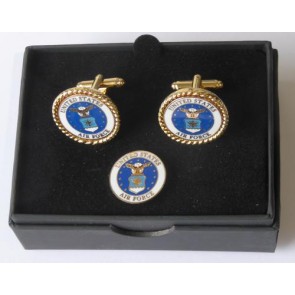 US Air Force Cuff Links and Lapel Pin Tie Tack