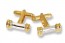 Dumbbells Silver with gold Trim Cufflinks