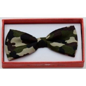 Camoflauge Green Pre Tied Bow Tie Boys