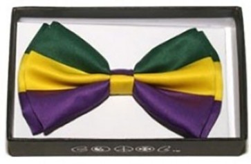Mardi Gras Green, Yellow, Purple Bow Tie