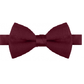 Mens Burgundy Poplin Poly Pre tied bowtie Non Shinny