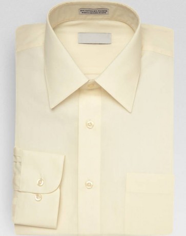 Boys Ivory Dress Shirt Laydown Collar with reversible Cuffs