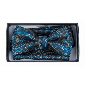 Boys Royal Blue With Paisley Pattern and pocket square