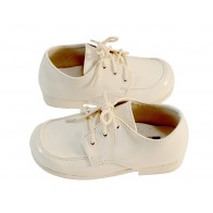 Boys Ivory Cream Polished Square Toe Shoes Tuxedo Suit