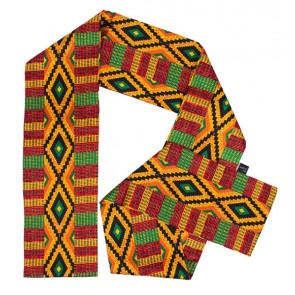 Kente Cloth African Patterned Scarf for Kwanza
