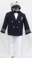 Boys Sailor Nautical Suit with Full Coat 5-Piece Set