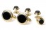 Cufflinks Studs GENUINE ONYX TWO TIER Cuff Links Set