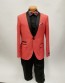 Coral with Black Shawl Lapel One Button Tuxedo- Prom 2019 - Wedding