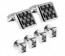 Tateossian Black Interlock Square Cufflink And Stud Set