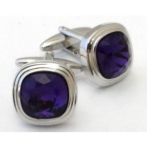 Amenthyst Square ThreeTier stone Cufflinks