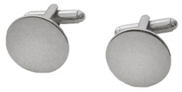 Cufflinks PLAIN POLISHED Cuff Links Silver