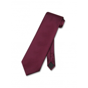 Mens Overstock BURGUNDY Self tie Necktie Closeout