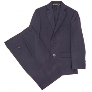 Boys Navy Blue Two Button Notch Suit