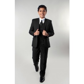 Boys Suit 5 Piece Solid Fully Tailored Suit