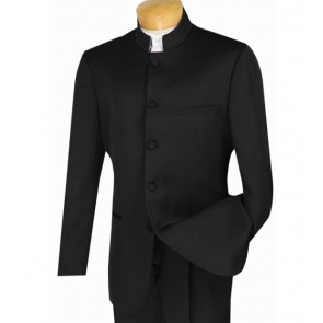 Mens New Black Mirage Mandarin Collar Tuxedo Set