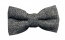 Mens Rustic Tweed Pre-tied Bowtie Black and Grey