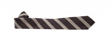 Brown and Tan Stripe Slinny Necktie Long Tie