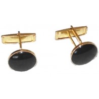 Cufflinks BASIC BLACK Faux Onyx Cuff Links