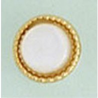 Tie Tack Geunine Mother of Pearl Beaded Edge Round Gold Tie Pin