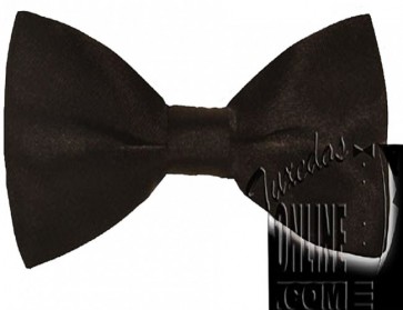 Bow Tie BLACK Satin BIG Tall MEN'S Pre Tied Wide Large Bowtie