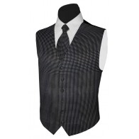Tuxedo Vest Mens Trylux Pattern Vest and Necktie Set