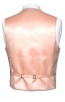 Mens Paisley Tone On Tone Peach Vest with Tie Set