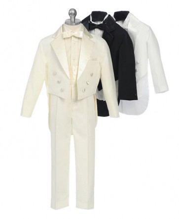 Boys TAILS IVORY Ring Bearer Infant Toddler Children Teen TAILS Tuxedo