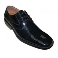 Classic BLACK Patent Leather Lace Up Tuxedo Shoes