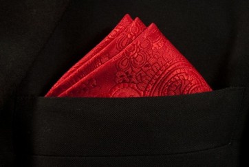 Satin Pocket Sqaure All Colors Paisley Pattern