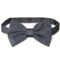 Satin Charcoal Pre Tied Bowtie Mens 