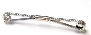 Round Thin Twist Detail with Coiled Spring Ends Collar Bar 63mm