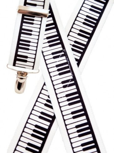 Suspenders WHITE PIANO Clip Suspenders