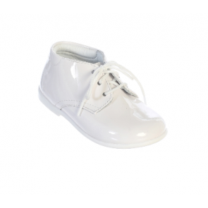 Patent Leather Baby Boys White Shoes