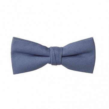 Mens Dusty Blue Linen Pre tied Bowtie