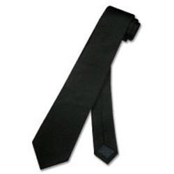 Skinny tie black silk Selftie Necktie 2.5 Inch Neck Tie