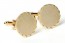 Cufflinks ROUND BRUSHED Cuff Links Gold